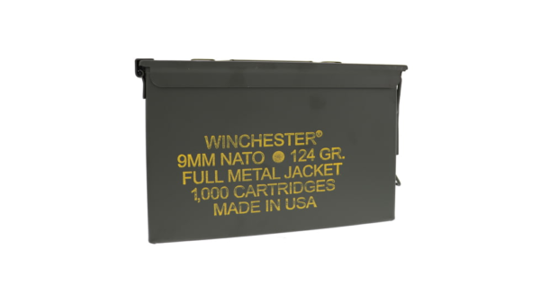 Buy Winchester USA HANDGUN 9mm Luger 124 grain Full Metal Jacket Brass Case 1000 ROUNDS online USA. Caliber:9mm